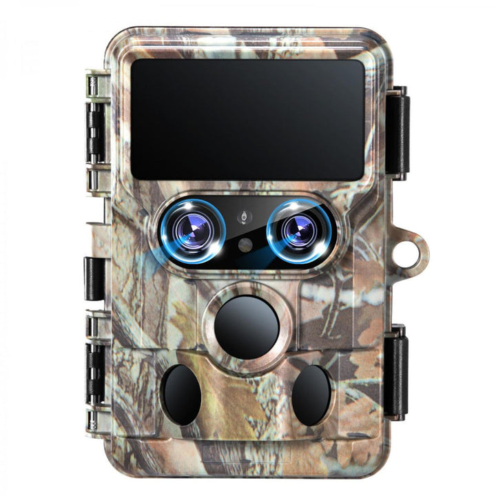 4K Trail Camera Dual Lens Starlight Night Vision 48MP WiFi Bluetooth Game Camera, 120° Detection Angle 0.3 Seconds Trigger Time, IP66 Waterproof Hunting Cam for Wildlife Monitoring
