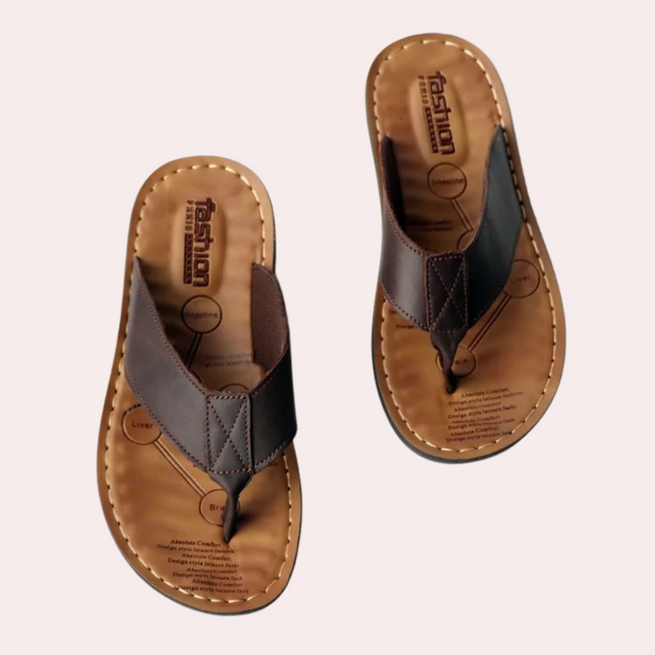 Lädercasual Slipper för Herrar