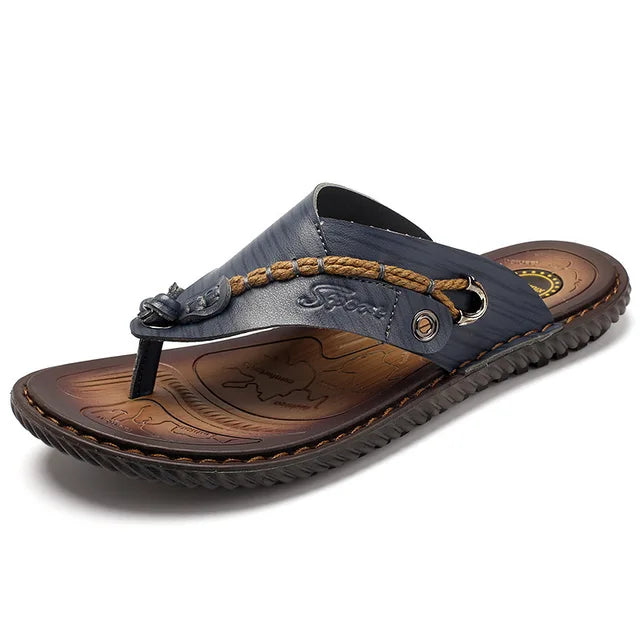 Levi Elegant Læder Flip-Flops til Mænd