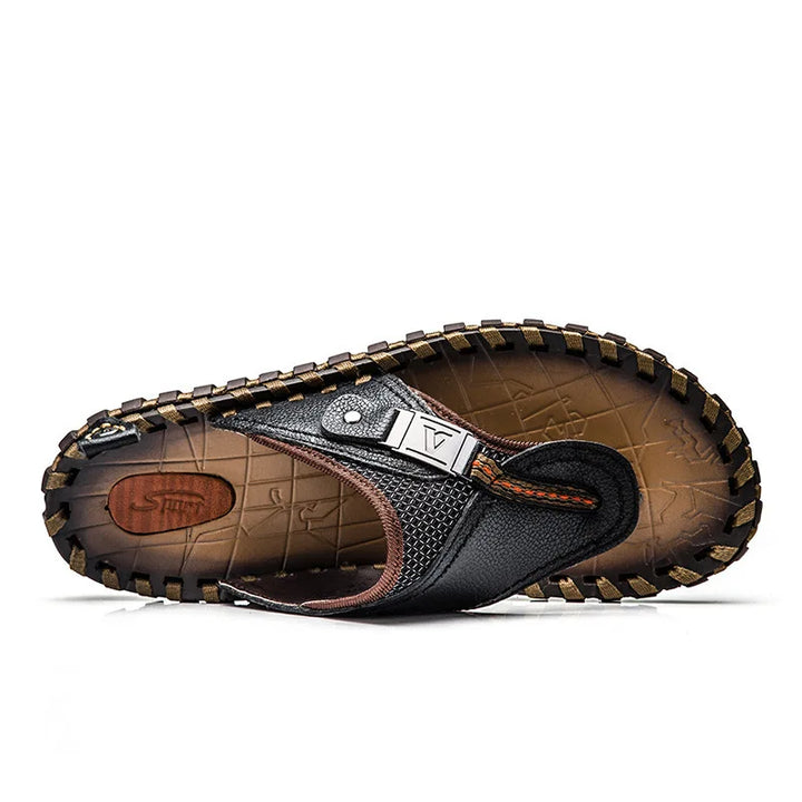 Levi Elegant Læder Flip-Flops til Mænd