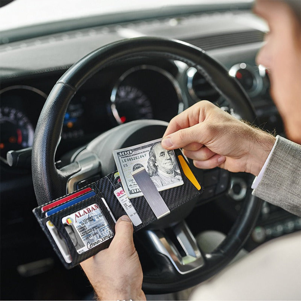 Ohut RFID-lompakko setelipidikkeellä