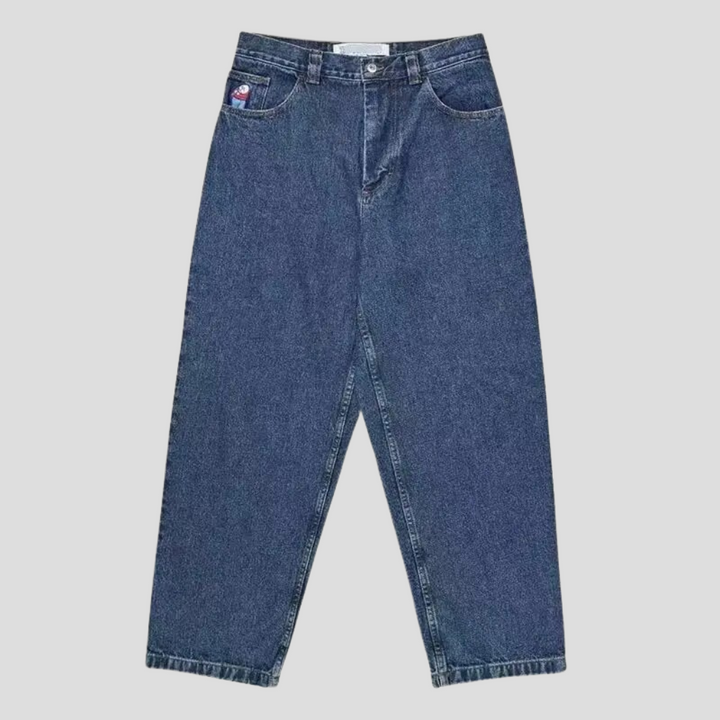 Overdimensjonerte baggy jeans med skaterstil for menn