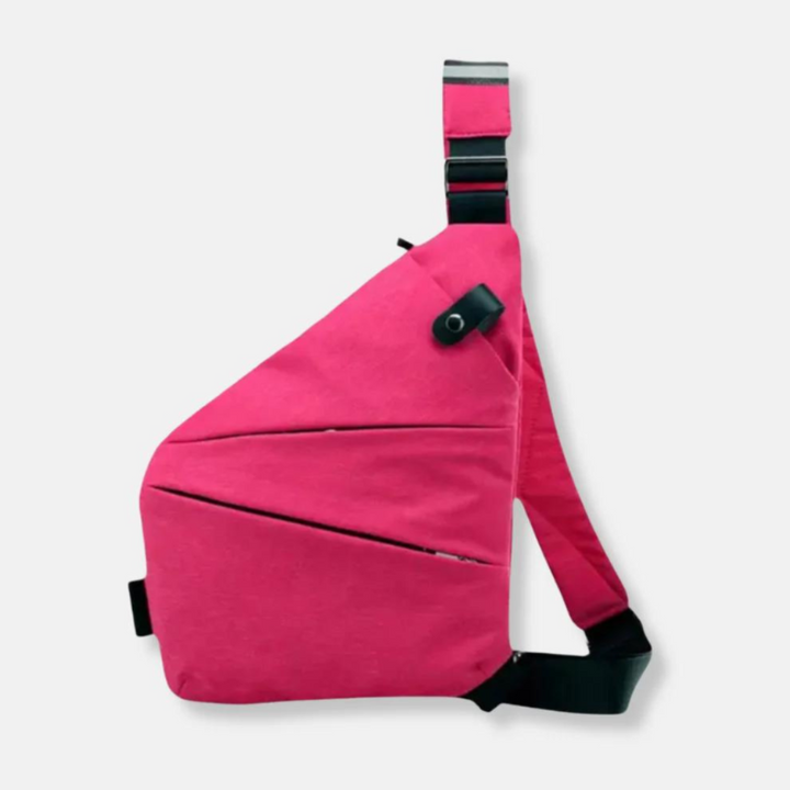 Minimalistisk stöldskyddad crossbody-väska – organiserad och säker förvaring för en aktiv livsstil