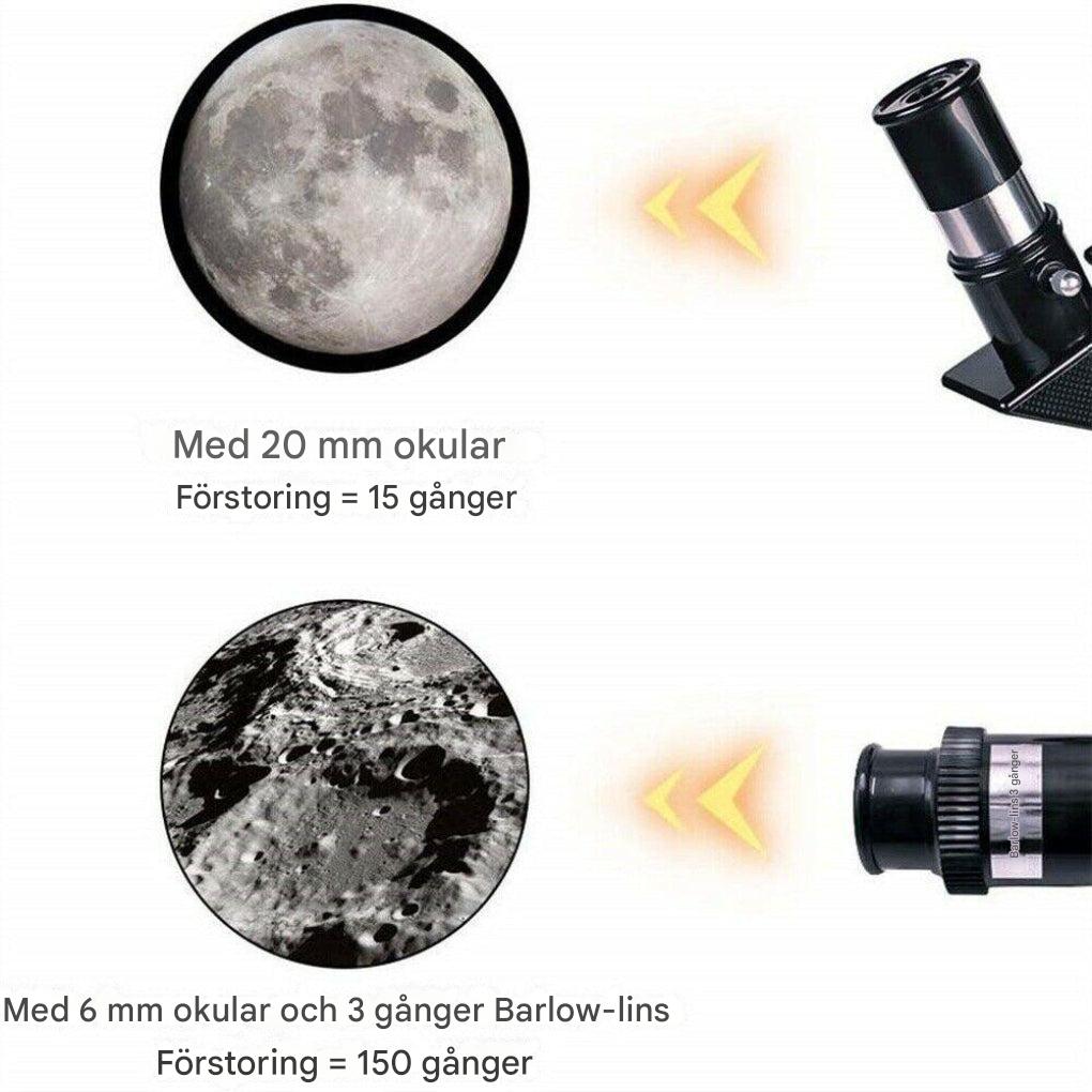Professionellt 300/70 mm teleskop med stativ och telefonhållare