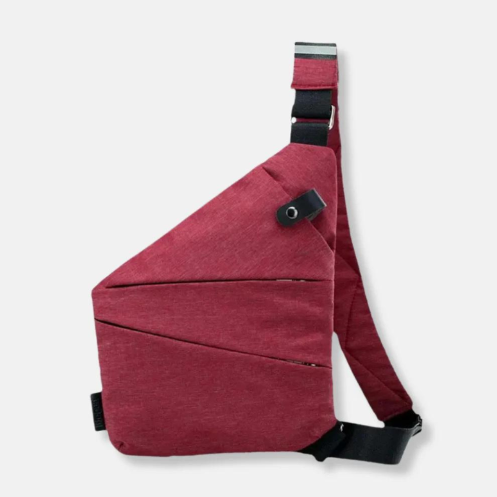 Minimalistisk stöldskyddad crossbody-väska – organiserad och säker förvaring för en aktiv livsstil