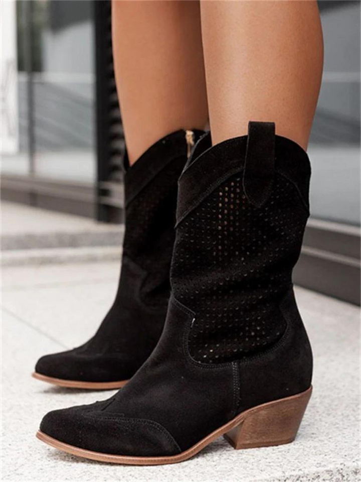 Halvhöga western-cowboyboots för kvinnor