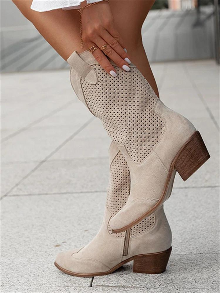 Halvhöga western-cowboyboots för kvinnor