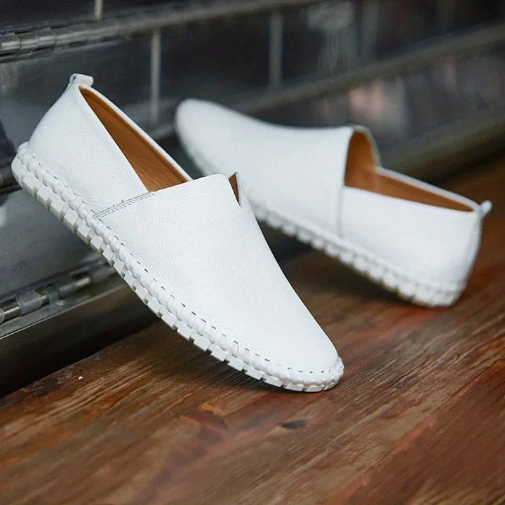 Eleganta Loafers i Matt Läder med Slip-Ons