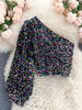 Glitrende one-shoulder top