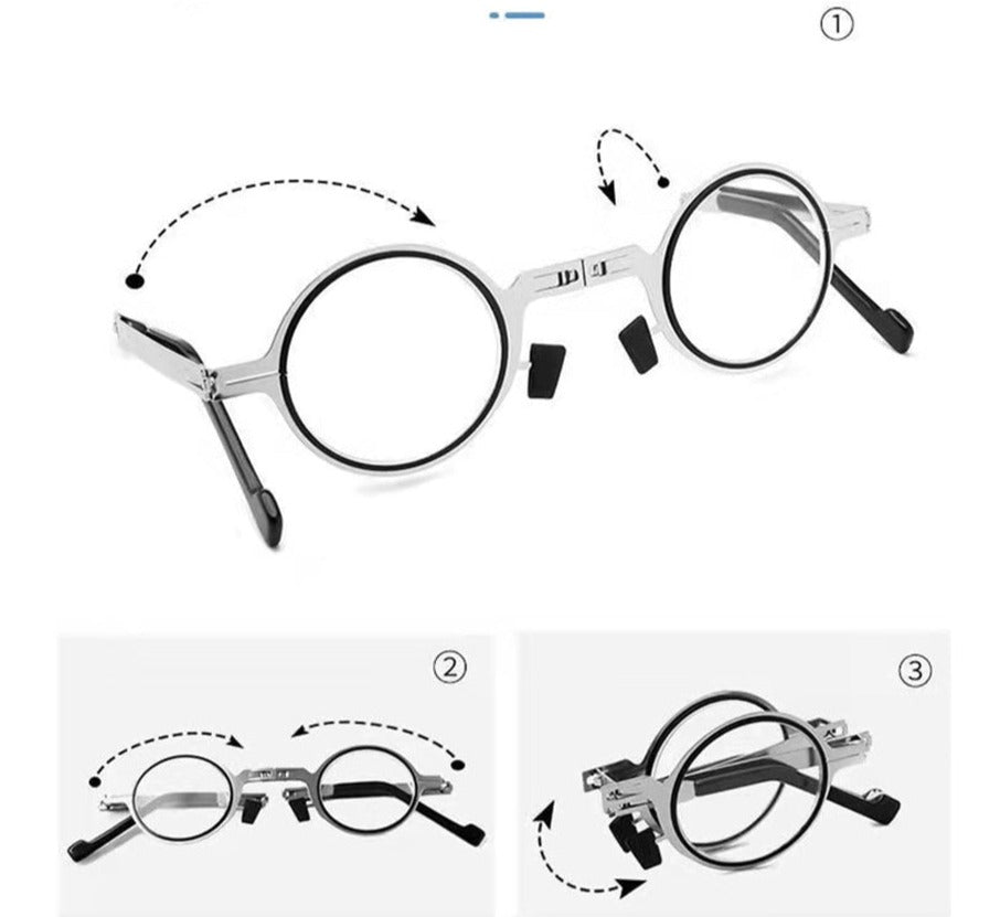 Praktisk Fällbar Läsbrille – Stilren och Kompakt Synhjälp