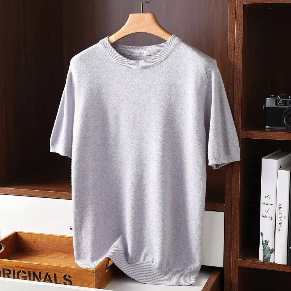 Herr-T-shirt med rund hals – Elevated Basics för vardagsbruk