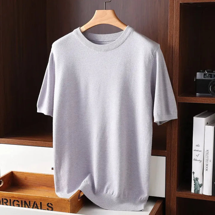 Herr-T-shirt med rund hals – Elevated Basics för vardagsbruk