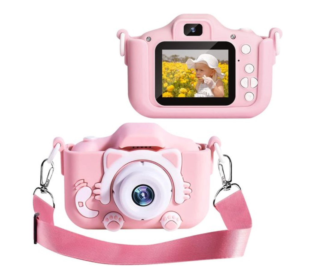HD Mini Digitalkamera med Skyddsfodral för Barn