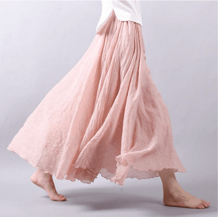 Elegant boheme maxinederdel i let sommerstof