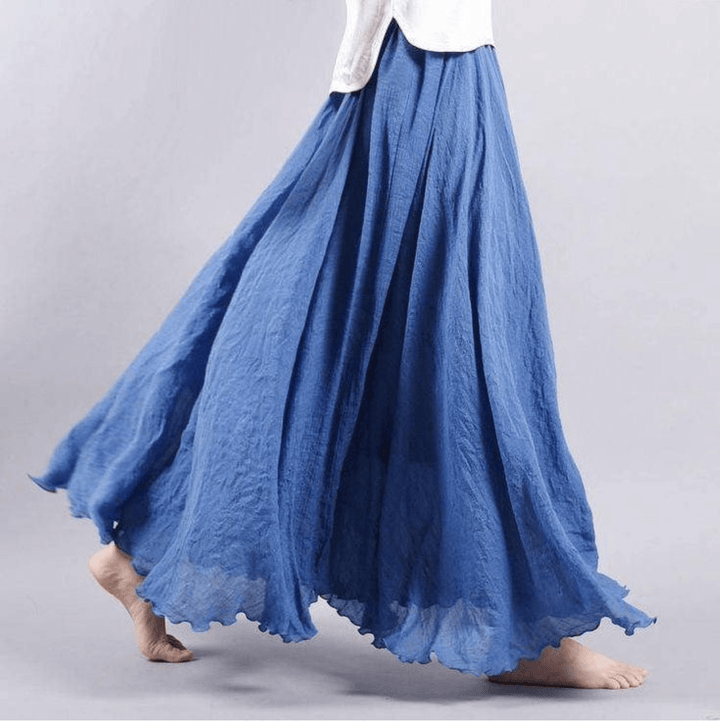Elegant boheme maxinederdel i let sommerstof