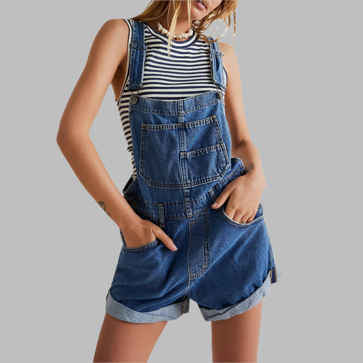 Ärmlös denimjump jumpsuit casual chic