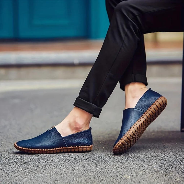 Eleganta Loafers i Matt Läder med Slip-Ons