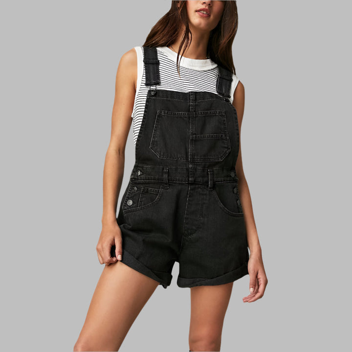 Ärmlös denimjump jumpsuit casual chic