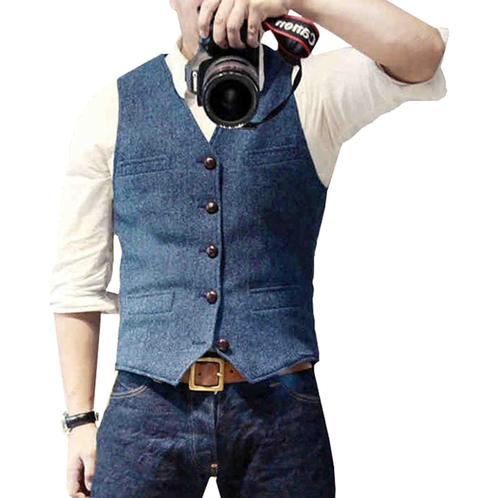 Herrgilet i Denim