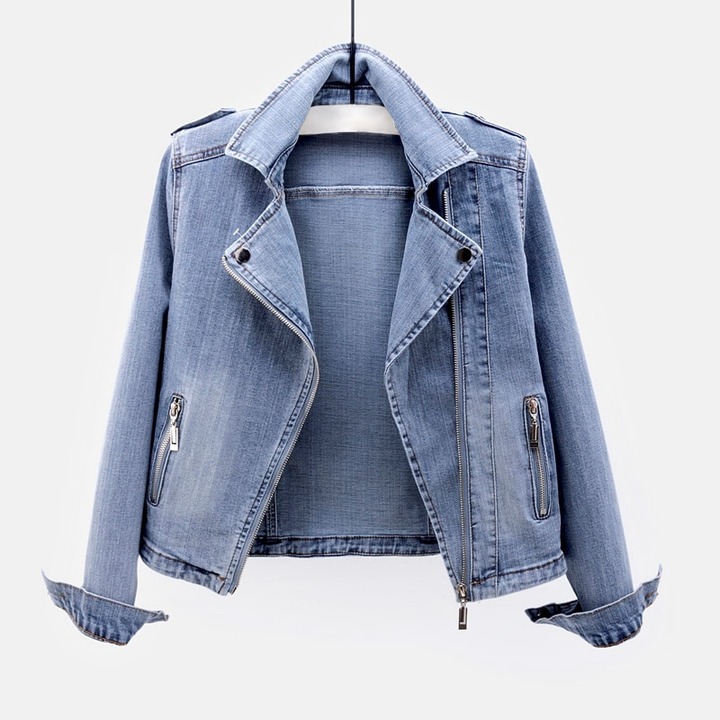 Klassisk denimjacka för kvinnor – perfekt för övergångssäsonger