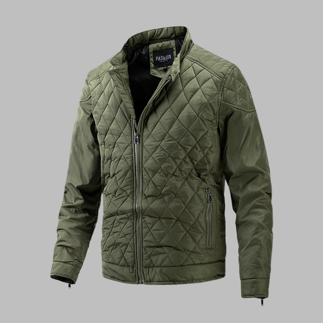 Elegant quiltet overgangsjakke for menn