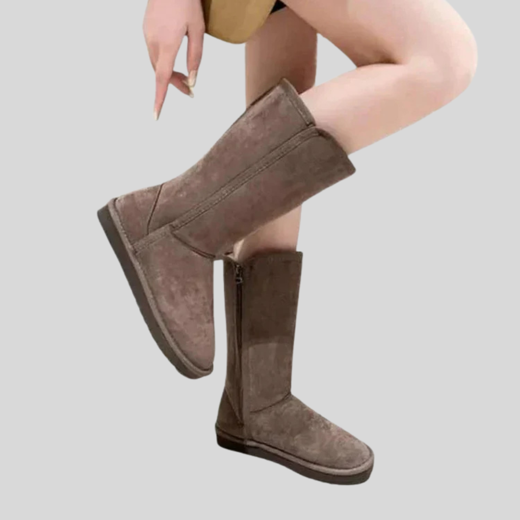 Vinterstövlar med mockafinish för dam