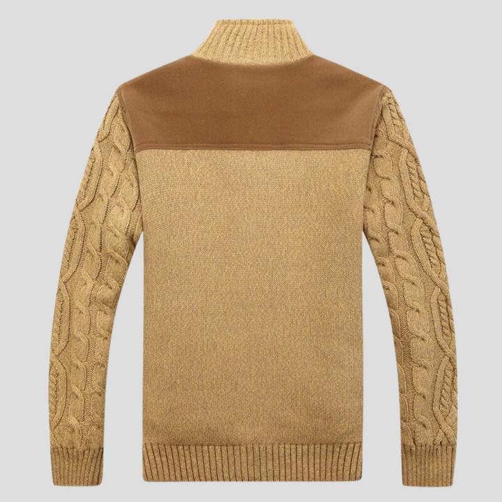 Herreplysjfôret cardigan