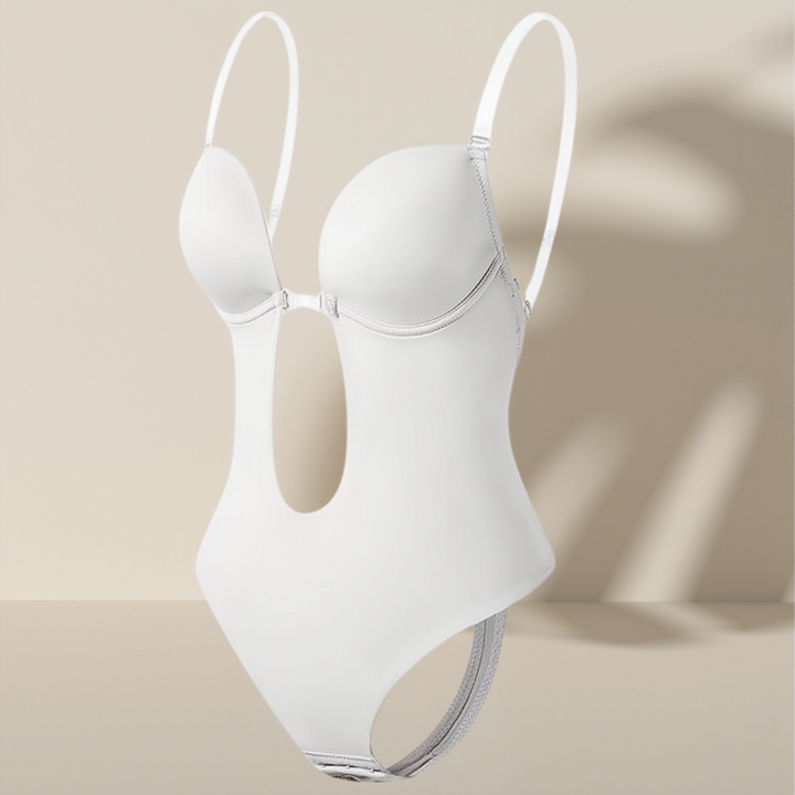 Formande bodyshaper med djup V-ringning och öppen rygg