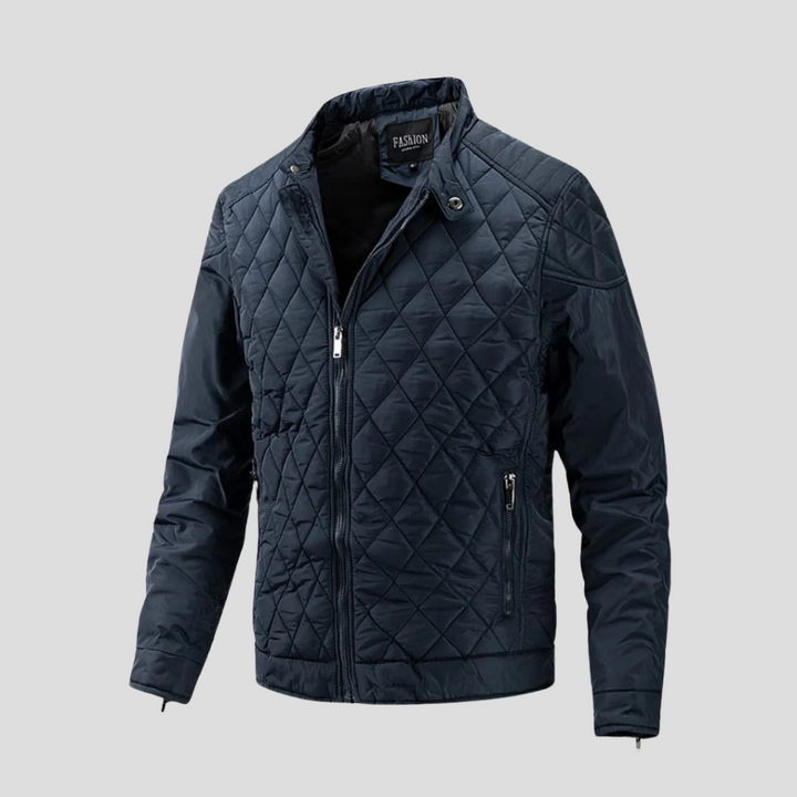 Herre Quiltet Jakke – Elegant Overgangslag