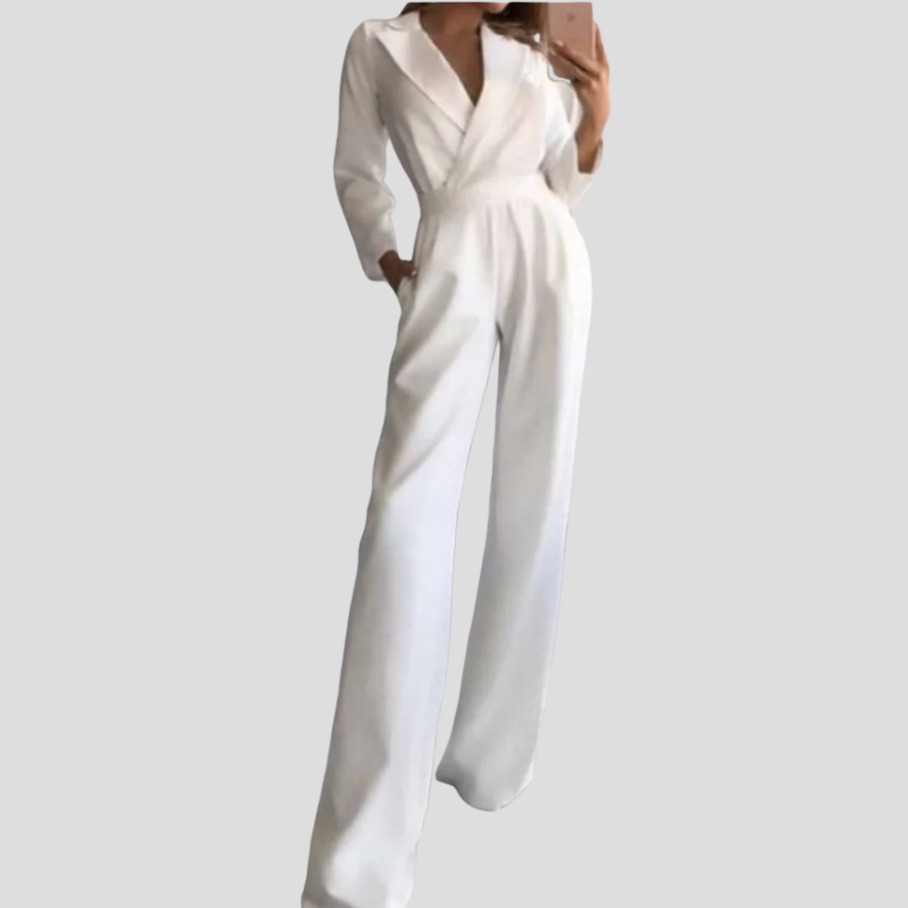 Breda damjumpsuit med skulderbånd – Pen silhuett