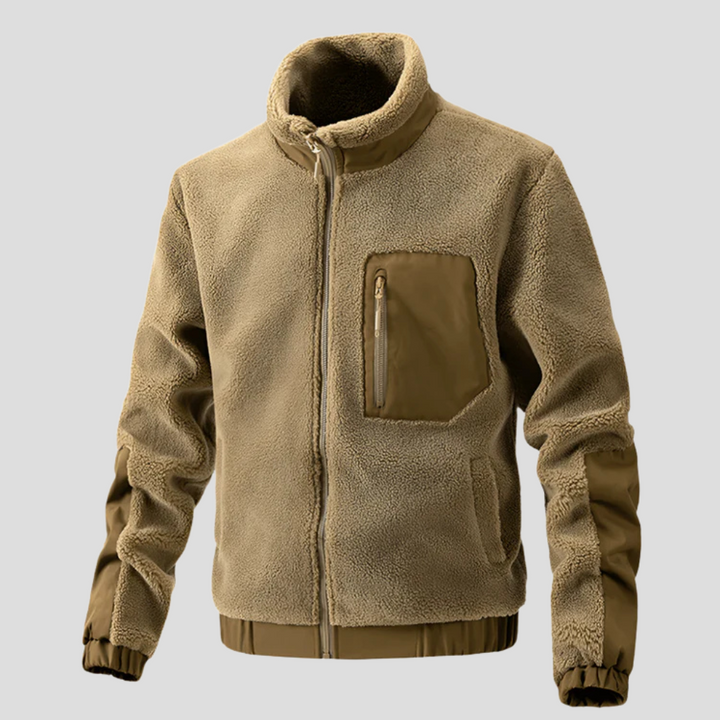 Herrejakke for utendørsbruk i fleece