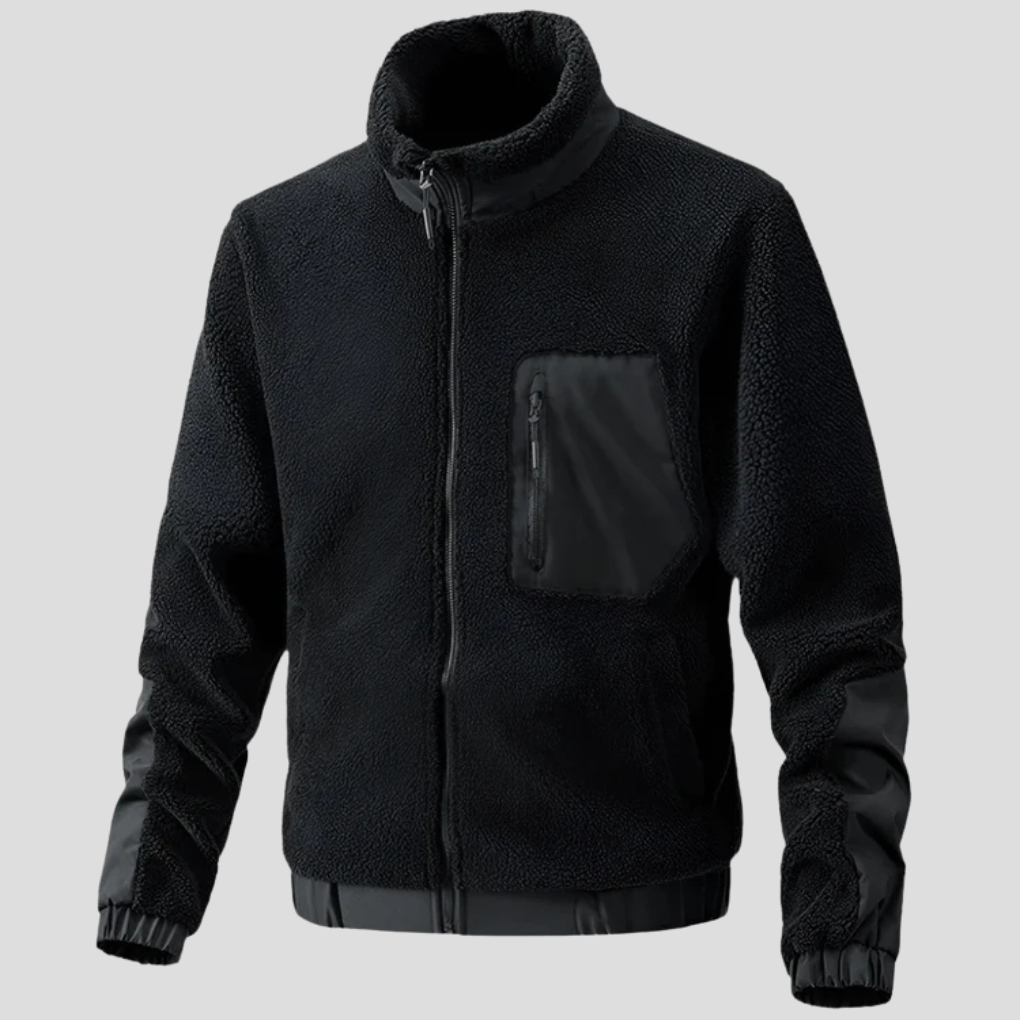 Herrejakke for utendørsbruk i fleece