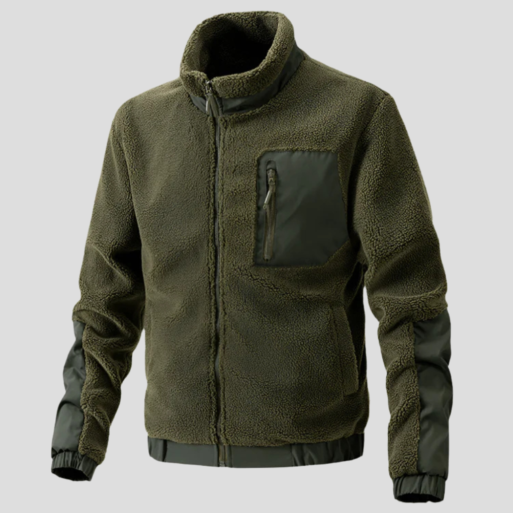Herrejakke for utendørsbruk i fleece