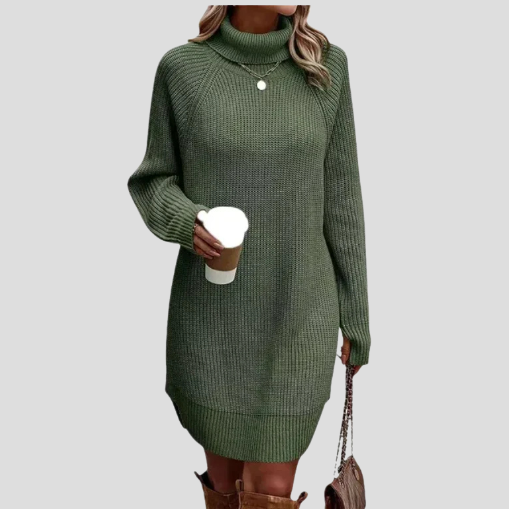 Elegant strikket kjole for kvinner