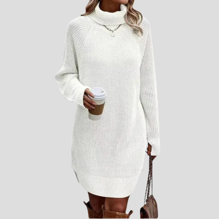 Elegant strikket kjole for kvinner