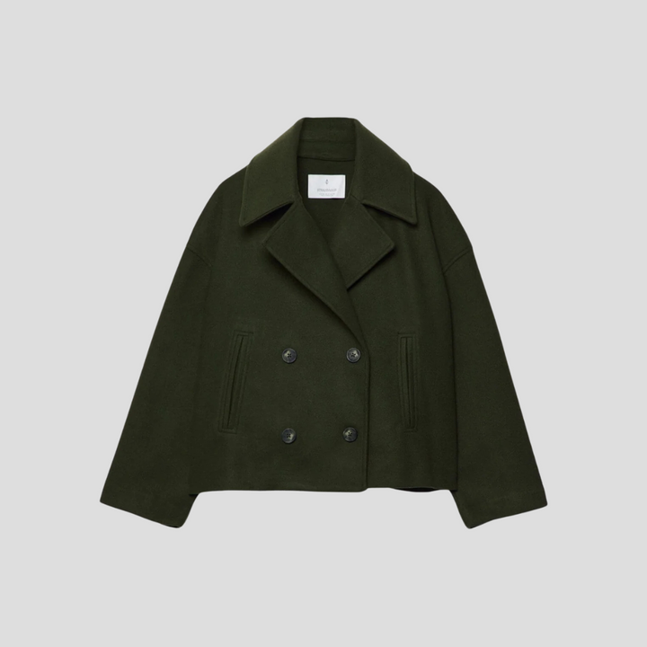 Chic dobbelspent kort kåpe