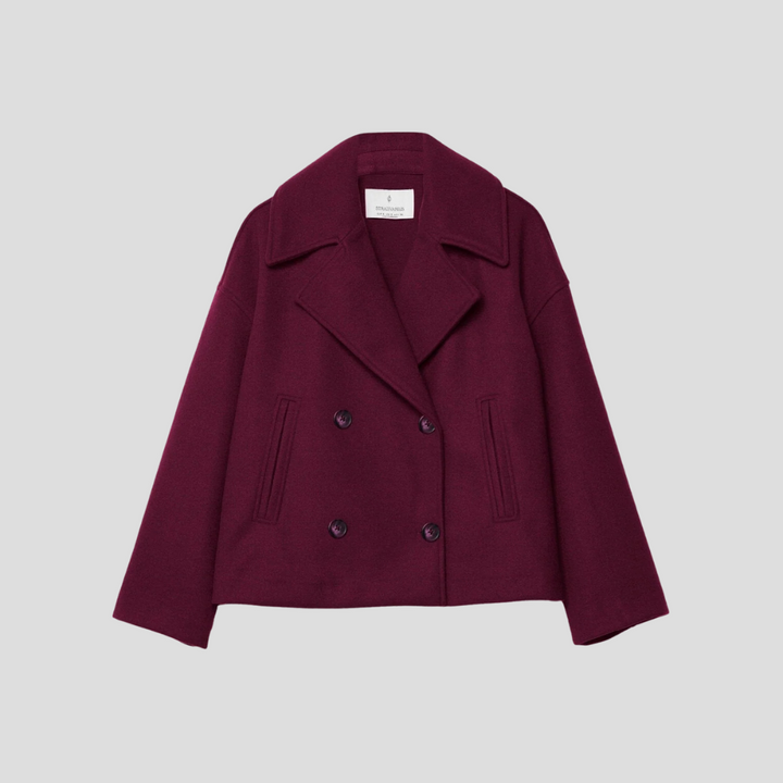 Chic dobbelspent kort kåpe