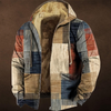 Edsel - Den nya vintage patchwork fleece tracksuit coat