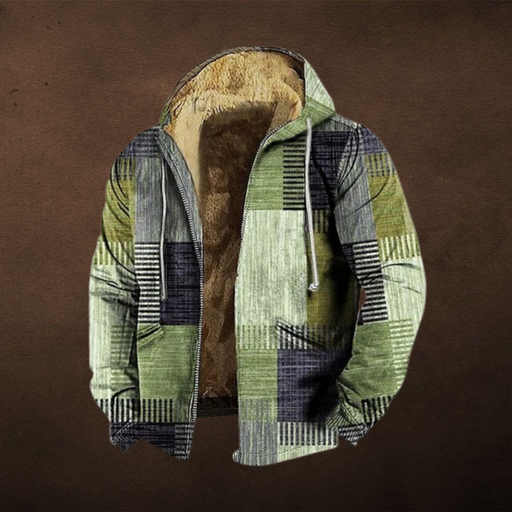 Edsel - Den nya vintage patchwork fleece tracksuit coat