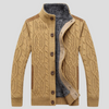 Herreplysjfôret cardigan