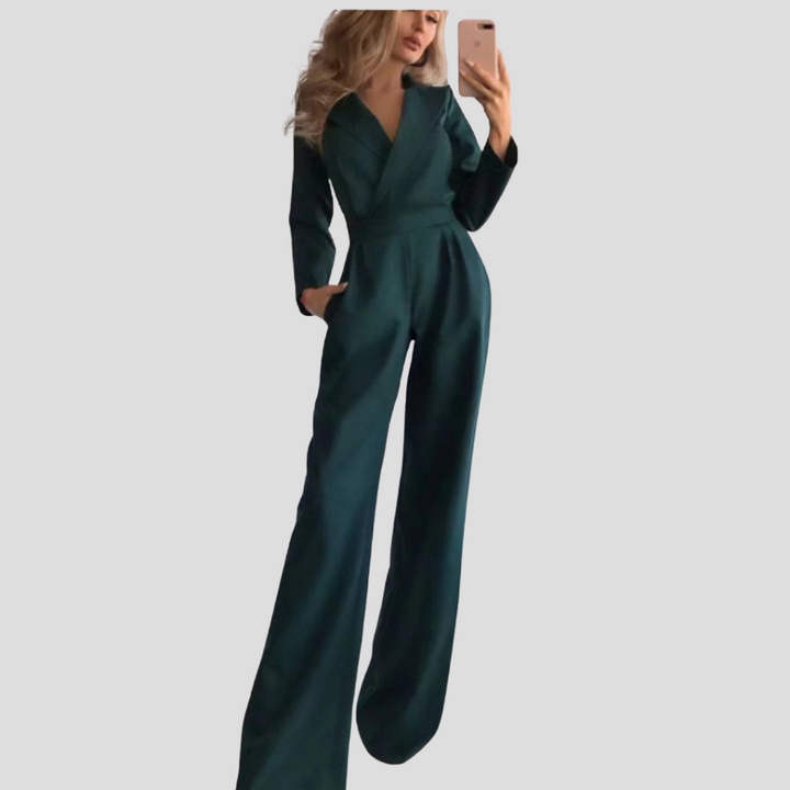 Breda damjumpsuit med skulderbånd – Pen silhuett