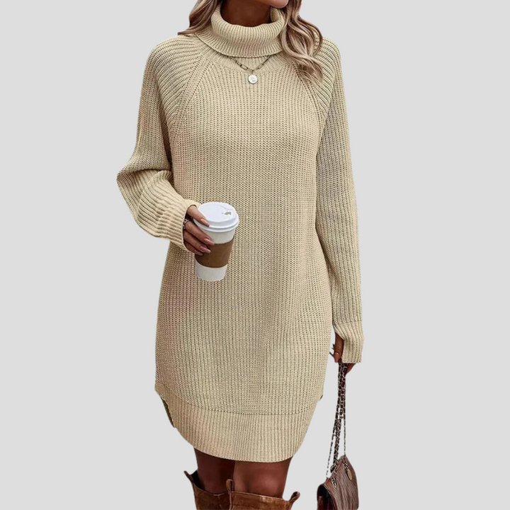 Elegant strikket kjole for kvinner