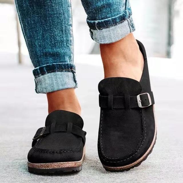 Loafers i børstet stoff for damer i tidløs Old Money-stil