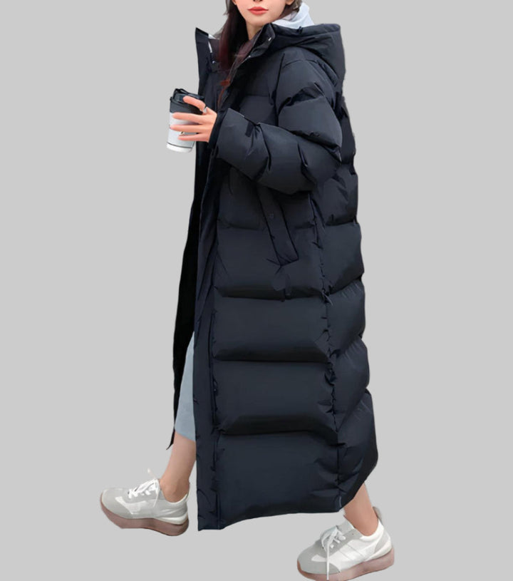 Lang vanntett og vindtett parkas for kvinner