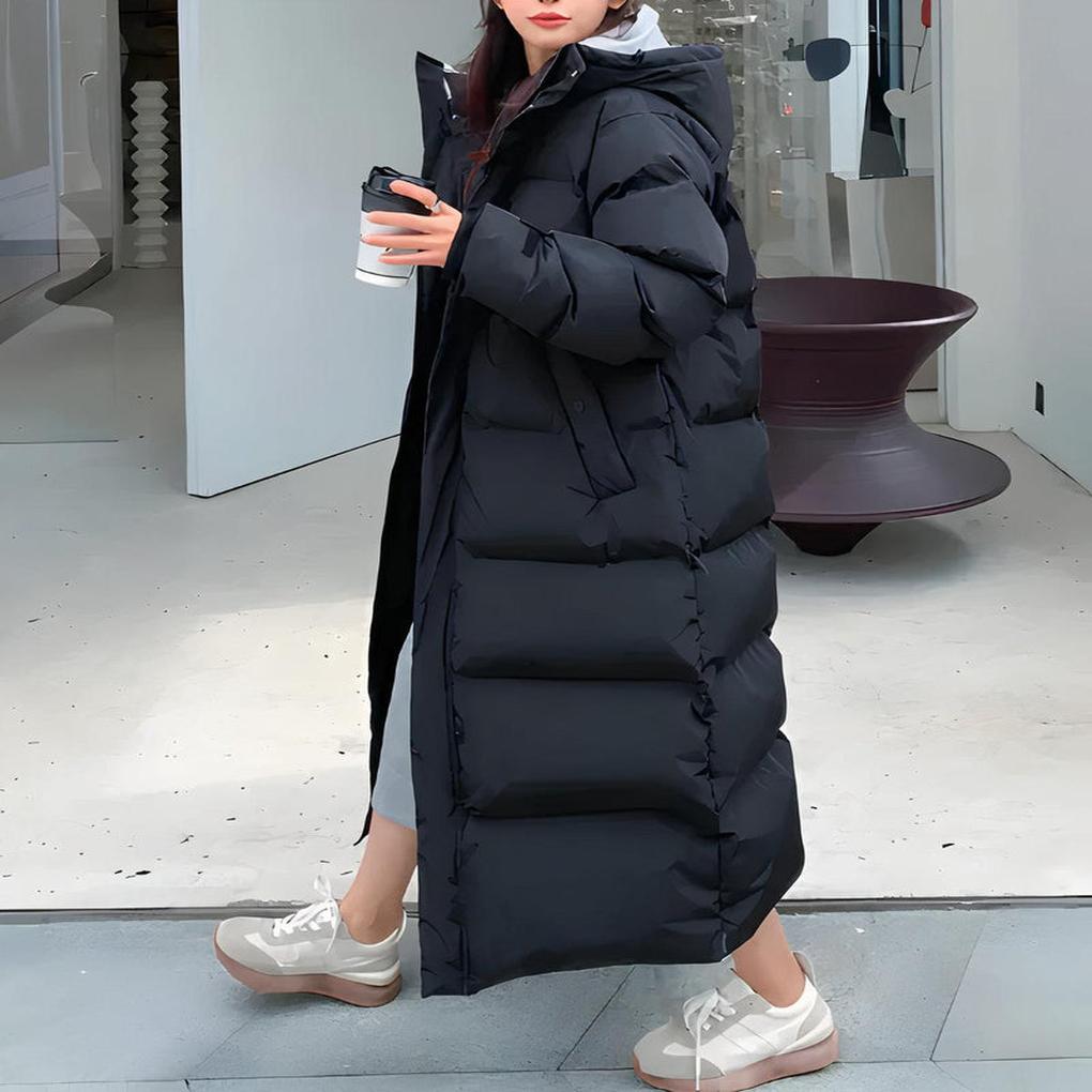 Lang vinterparkas for kvinner