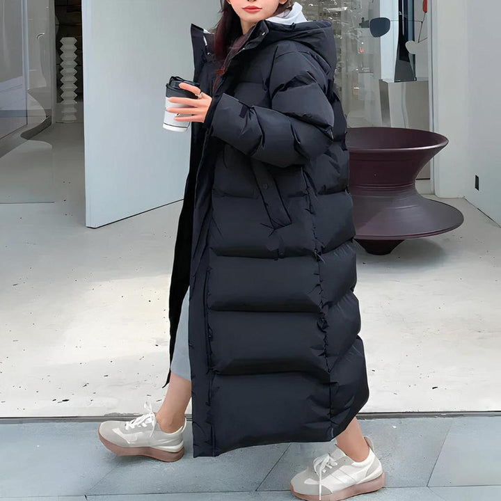 Lang vinterparkas for kvinner