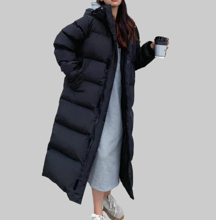Lang vanntett og vindtett parkas for kvinner