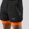 2-i-1 sport- og treningsshorts for menn
