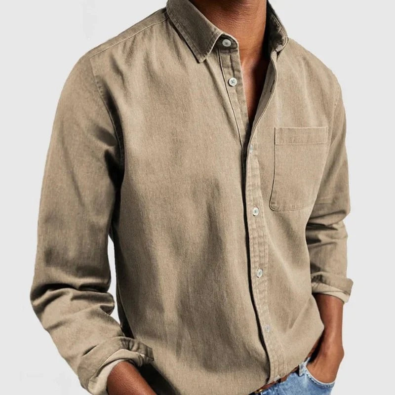 Lätt denimskjorta för män med modern passform