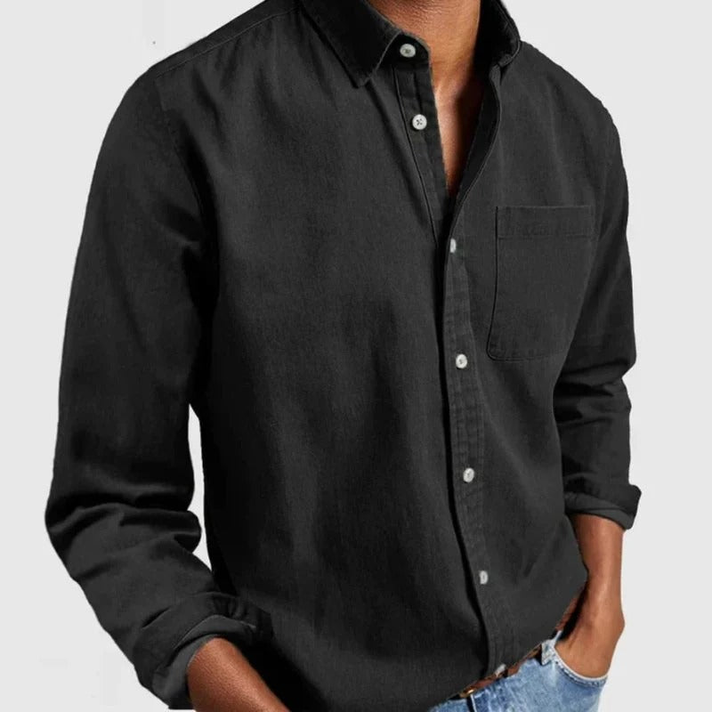 Lätt denimskjorta för män med modern passform